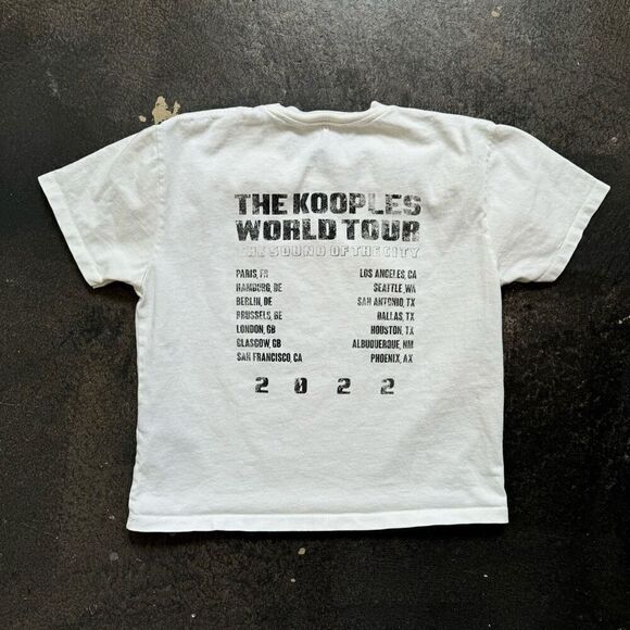 The Kooples World Tour 2022 White Short Sleeve Women’s Graphic T-Shirt Size 2 XS - Picture 1 of 16